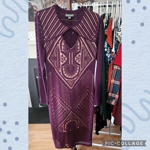 BOLD elements Purple Long Sleeve Dress